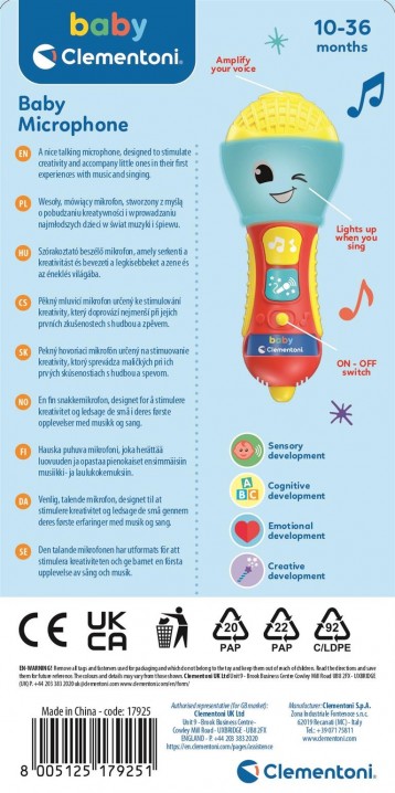 Muzyczny Mikrofon | Baby ClementoniIVET.PL - Modna odzież