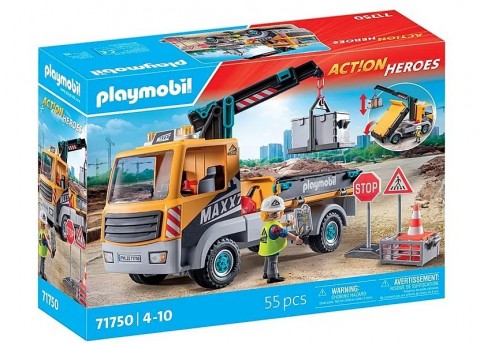 Zestaw z figurkami Action Heroes 71750 Ciężarówka budowlana z dźwigiemIVET.PL - Modna odzież