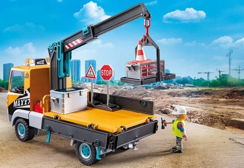Zestaw z figurkami Action Heroes 71750 Ciężarówka budowlana z dźwigiemIVET.PL - Modna odzież