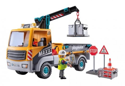 Zestaw z figurkami Action Heroes 71750 Ciężarówka budowlana z dźwigiemIVET.PL - Modna odzież