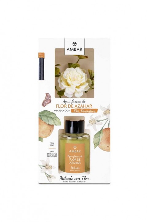AMBAR FLOR DE AZAHAR 75 ml patyczki zapachowe z kwiatem, Kolor : ecru, IVET.PL - Modna odzież