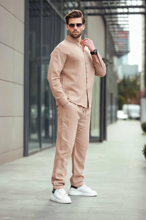 Komplet ROLDO BEIGE, Kolor :  beżowy, IVET.PL - Modna odzież