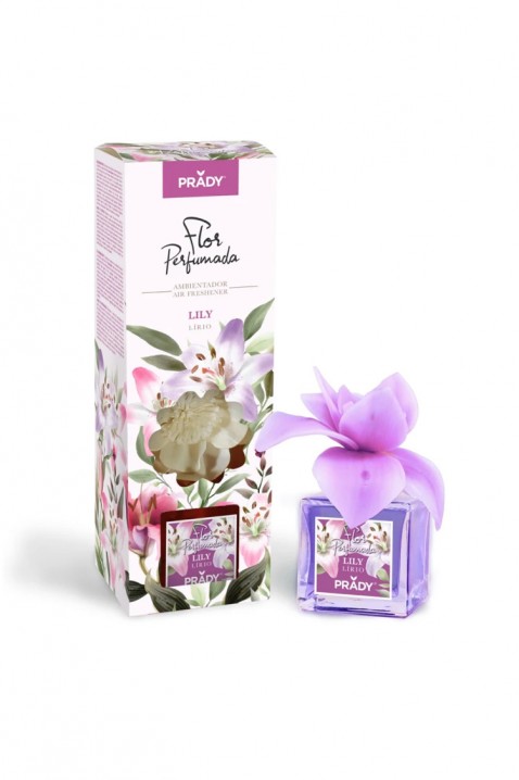 Dyfuzor z kwiatem PRADY LILY 90 ml, Kolor : fioletowy, IVET.PL - Modna odzież