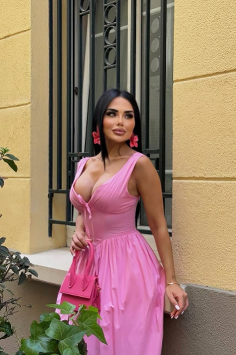 Sukienka TAGIZA PINK, Kolor : różowy, IVET.PL - Modna odzież