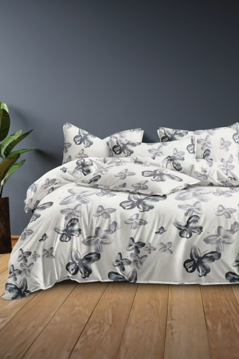 Komplet pościeli FLOBERJA 200x220 cm bawełna - 4 elementy, Kolor : biały, IVET.PL - Modna odzież