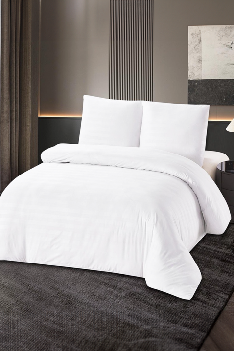 Komplet pościeli KRONESA WHITE 200x220 cm bawełna - 3 elementy, Kolor : biały, IVET.PL - Modna odzież