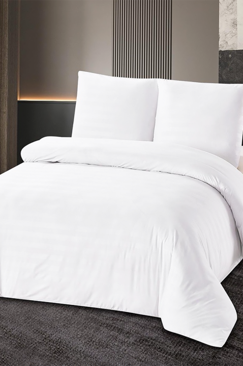 Komplet pościeli KRONESA WHITE 200x220 cm bawełna - 3 elementy, Kolor : biały, IVET.PL - Modna odzież