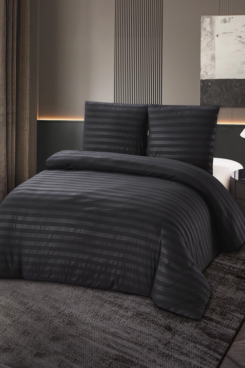 Komplet pościeli KRONESA BLACK 200x220 cm bawełna - 3 elementy, Kolor : czarny, IVET.PL - Modna odzież