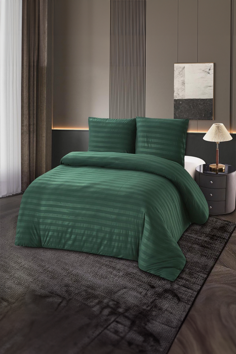 Komplet pościeli KRONESA GREEN 200x220 cm bawełna - 3 elementy, Kolor : zielony, IVET.PL - Modna odzież