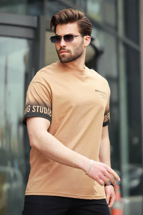 Koszulka SHELVO BEIGE, Kolor :  beżowy, IVET.PL - Modna odzież
