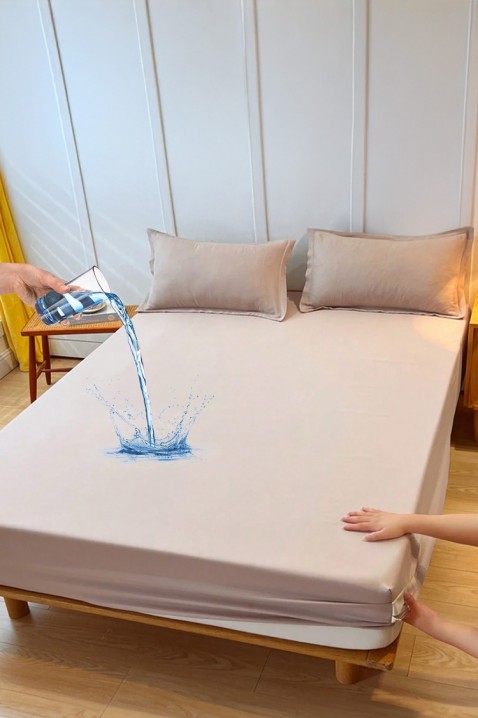 Prześcieradło elastyczne MONDELGA BEIGE 200x220 cm., Kolor :  beżowy, IVET.PL - Modna odzież