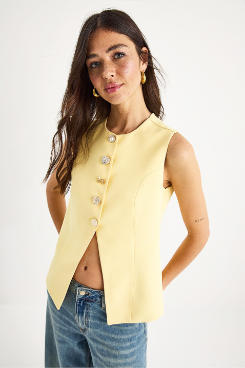 Top ESMANARA YELLOW, Kolor : żółty, IVET.PL - Modna odzież