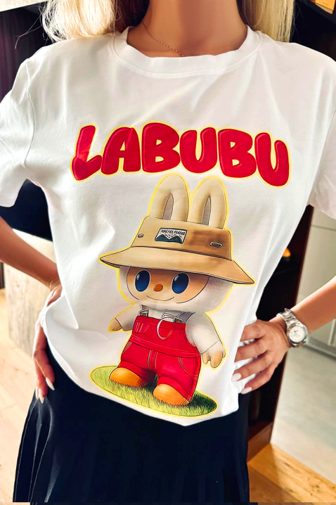 Koszulka LABUBU GARDEN, Kolor : biały, IVET.PL - Modna odzież