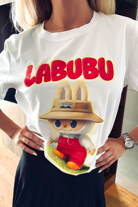 Koszulka LABUBU GARDEN, Kolor : biały, IVET.PL - Modna odzież