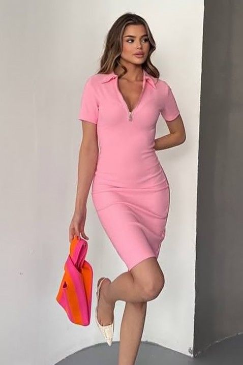 Sukienka CIRVELVA PINK, Kolor : różowy, IVET.PL - Modna odzież