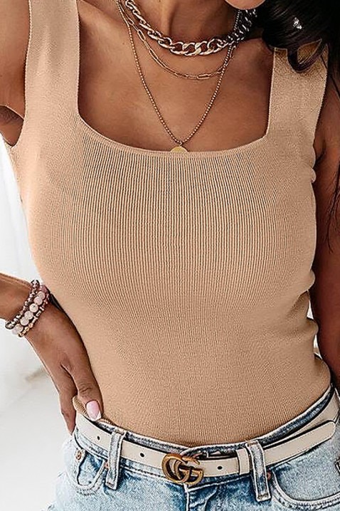 Top TLIVERSA BEIGE, Kolor :  beżowy, IVET.PL - Modna odzież