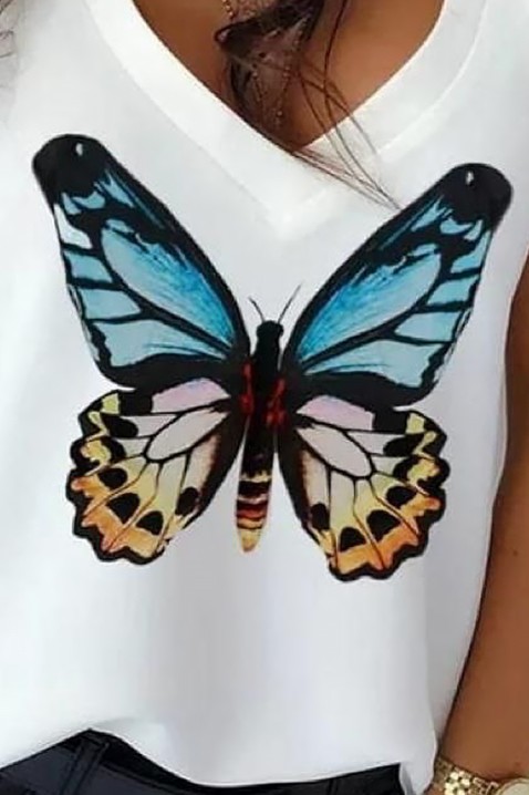 Top BUTTERFLANA WHITE, Kolor : biały, IVET.PL - Modna odzież