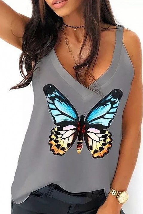 Top BUTTERFLANA GREY, Kolor : szary, IVET.PL - Modna odzież