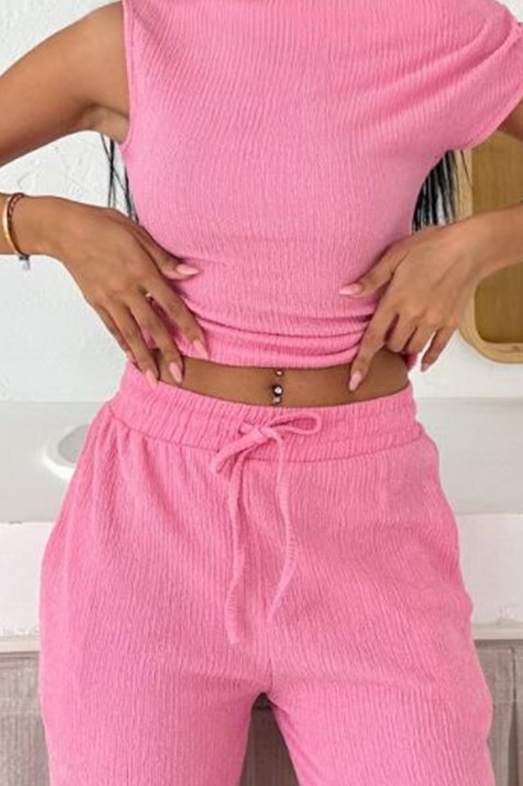 Komplet FRALINDA PINK, Kolor : różowy, IVET.PL - Modna odzież