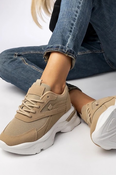 Sneakersy NIODELA, Kolor :  beżowy, IVET.PL - Modna odzież
