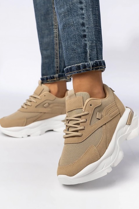 Sneakersy NIODELA, Kolor :  beżowy, IVET.PL - Modna odzież