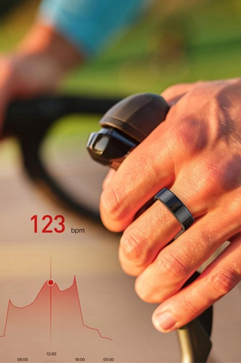 Inteligentny pierścień do śledzenia snu i kondycji fizycznej EOLSY - 18,9 mm, Kolor : czarny, IVET.PL - Modna odzież