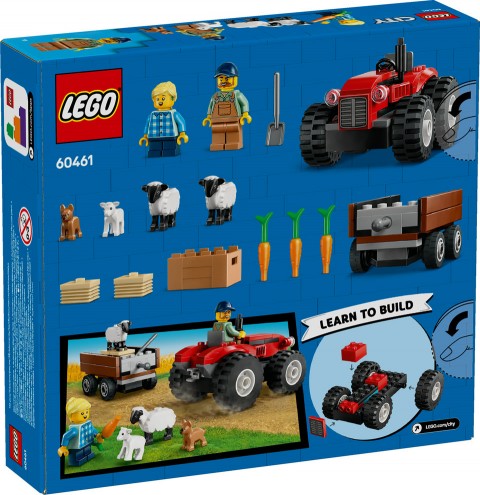 60461 | Czerwony traktor z przyczepą i owcąIVET.PL - Modna odzież