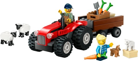 60461 | Czerwony traktor z przyczepą i owcąIVET.PL - Modna odzież