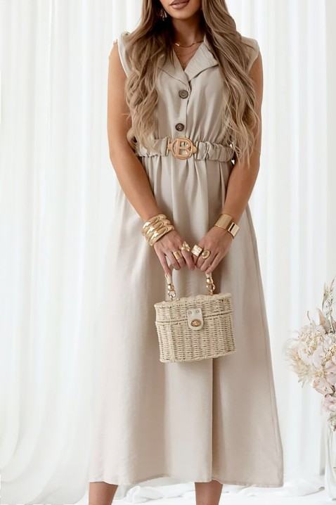 Sukienka FROMELA BEIGE, Kolor :  beżowy, IVET.PL - Modna odzież