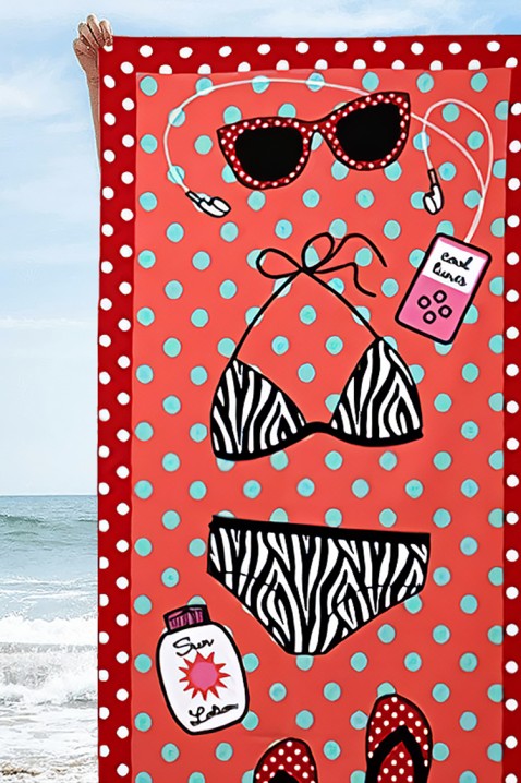 Ręcznik plażowy BLUGELA, Kolor : wielokolorowy, IVET.PL - Modna odzież