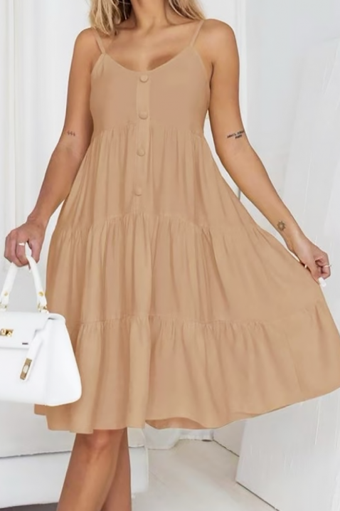 Sukienka SOLFERNIA BEIGE, Kolor :  beżowy, IVET.PL - Modna odzież