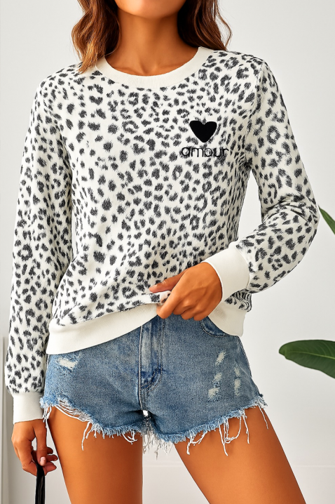 Sweter BELNIGA WHITE, Kolor : biały, IVET.PL - Modna odzież
