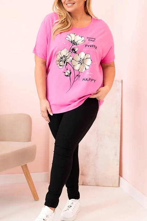 Koszulka BROLINDA PINK, Kolor : różowy, IVET.PL - Modna odzież