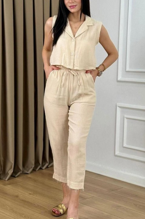 Komplet ZARAKAVA BEIGE, Kolor :  beżowy, IVET.PL - Modna odzież