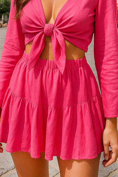 Komplet LALOVA PINK, Kolor : różowy, IVET.PL - Modna odzież