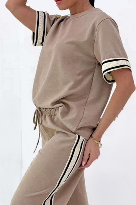 Komplet TEREAKA BEIGE, Kolor :  beżowy, IVET.PL - Modna odzież