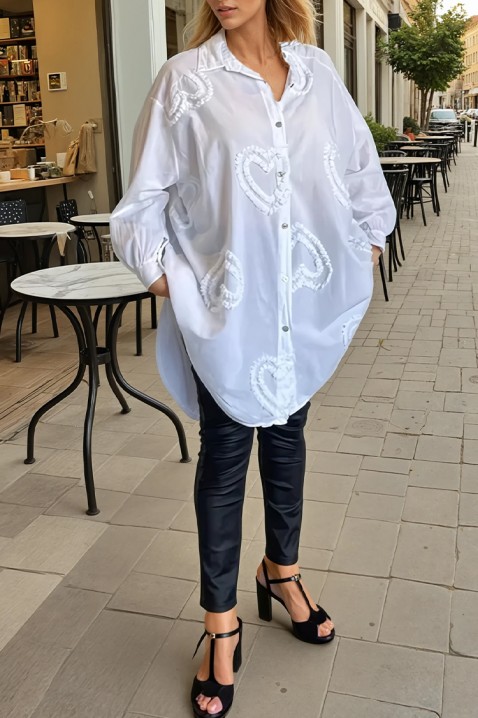Koszula MADERINA WHITE, Kolor : biały, IVET.PL - Modna odzież