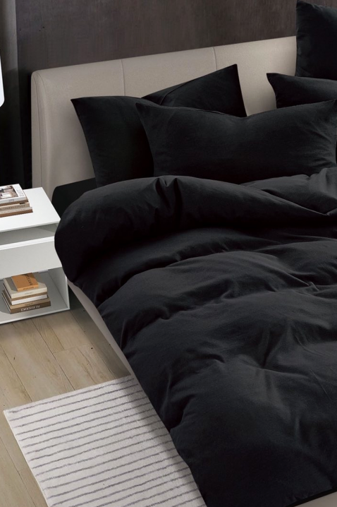Komplet pościeli SOLPESA BLACK 200x220 cm bawełna - 3 części, Kolor : czarny, IVET.PL - Modna odzież
