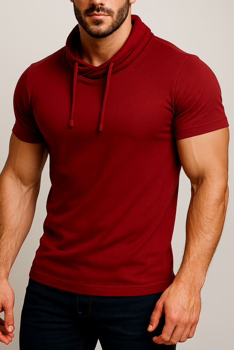 T-shirt męski LAURUS BORDO, Kolor : bordowy, IVET.PL - Modna odzież