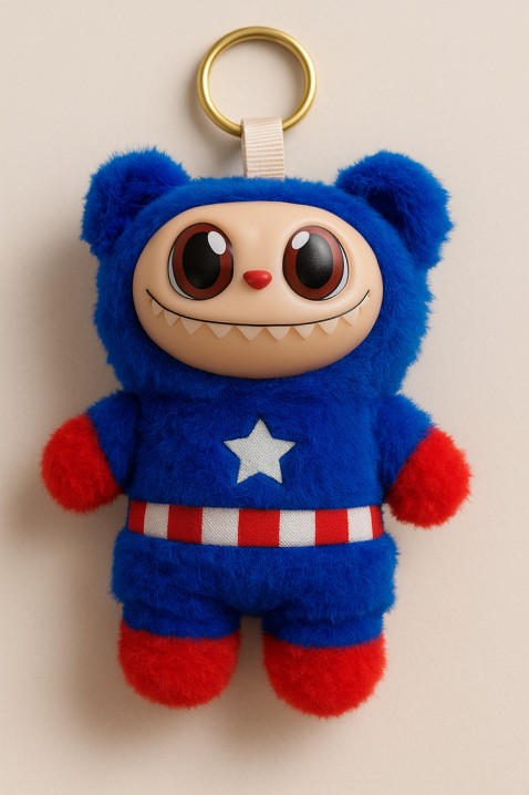 Pluszowy wisiorek LABUBU CAPTAIN AMERICA, Kolor : chabrowy, IVET.PL - Modna odzież