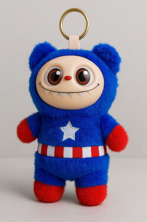 Pluszowy wisiorek LABUBU CAPTAIN AMERICA, Kolor : chabrowy, IVET.PL - Modna odzież