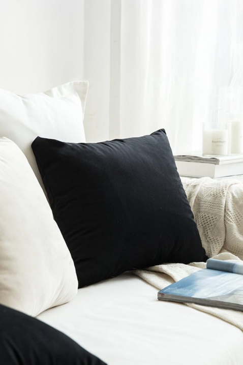 Poszewka na poduszkę FLOMEJA BLACK 40х40 cm, Kolor : czarny, IVET.PL - Modna odzież