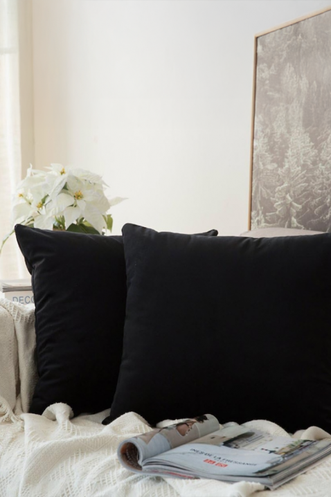 Poszewka na poduszkę FLOMEJA BLACK 40х40 cm, Kolor : czarny, IVET.PL - Modna odzież