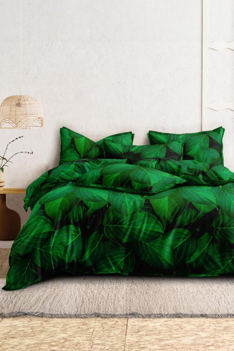 Komplet pościeli TIOPELGA 200x220 cm bawełna - 4 elementy, Kolor : zielony, IVET.PL - Modna odzież