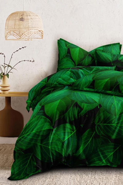 Komplet pościeli TIOPELGA 200x220 cm bawełna - 4 elementy, Kolor : zielony, IVET.PL - Modna odzież