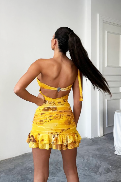 Sukienka CAFENITA YELLOW, Kolor : żółty, IVET.PL - Modna odzież