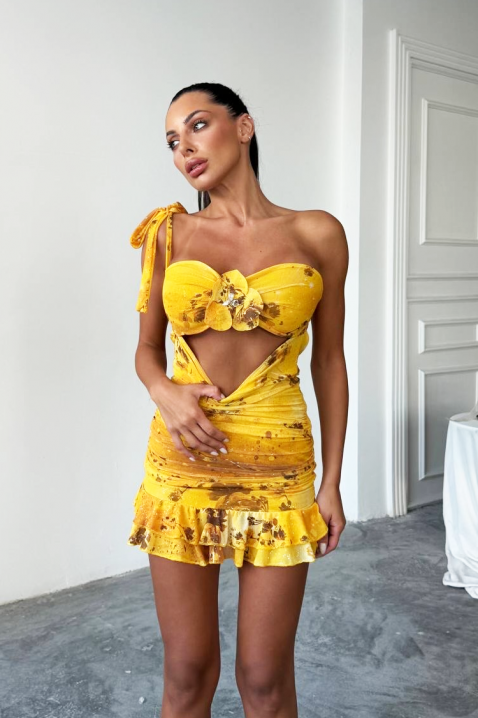 Sukienka CAFENITA YELLOW, Kolor : żółty, IVET.PL - Modna odzież
