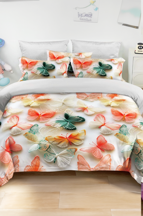 Komplet pościeli BUTTERFLY 160x200 cm bawełna - 3 elementy, Kolor : wielokolorowy, IVET.PL - Modna odzież