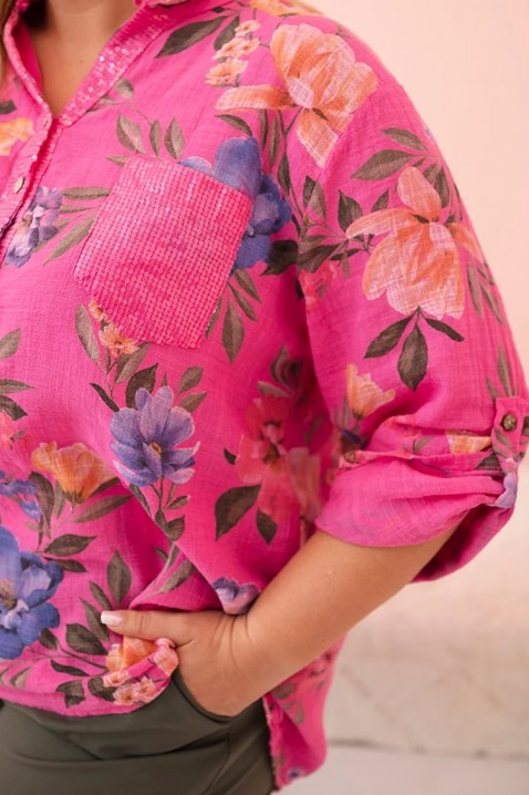 Koszula MORLENDA PINK, Kolor : różowy, IVET.PL - Modna odzież