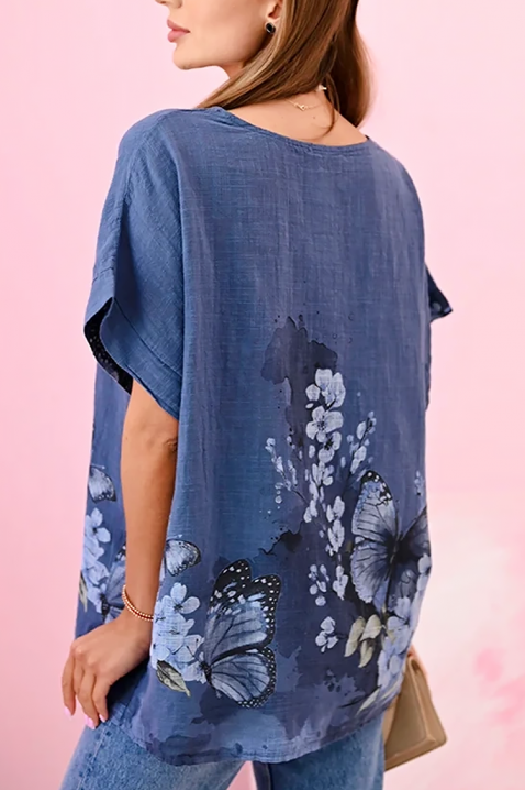 Koszulka FLOURANA BLUE, Kolor : chabrowy, IVET.PL - Modna odzież